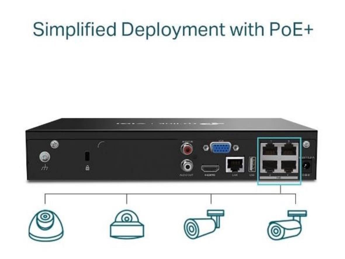 Nén H.265+ và khe SATA 10TB cho lưu trữ dài hạn.