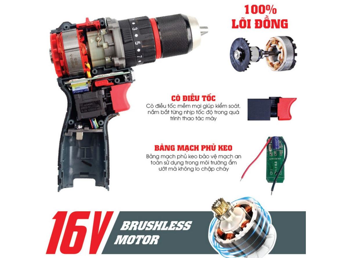 Đầu kẹp 13mm Autolock, đa dụng cho nhiều vật liệu.