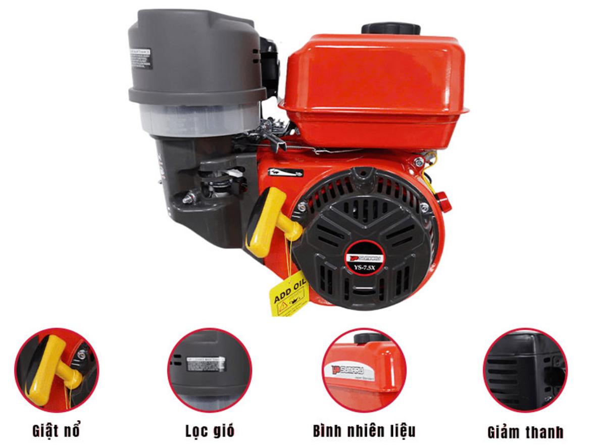 Tổng quan Đầu nổ Yasumaru YS-7.5X (7.5HP, cốt xéo)