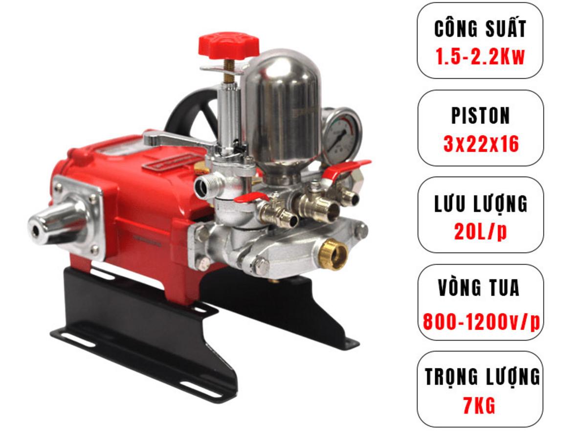 Lưu lượng và áp lực phù hợp cho phun thuốc và rửa xe