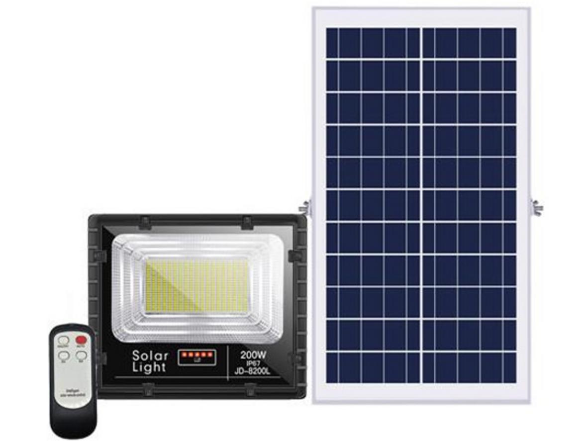Tổng quan Đèn pha năng lượng mặt trời JinDian 200W JD-8200L