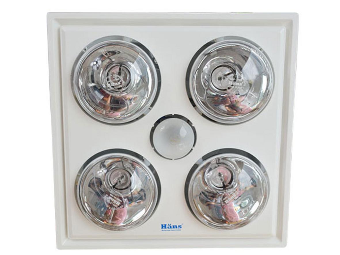 Đèn sưởi nhà tắm hồng ngoại Hans 4 bóng H4B (loại ốp âm)