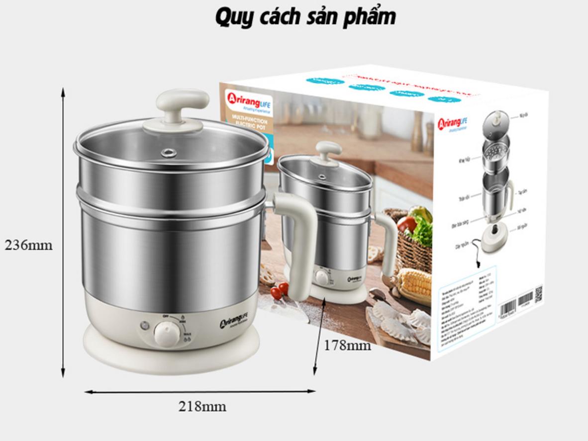 Dung tích 1.2L — phù hợp cho 1–2 người.