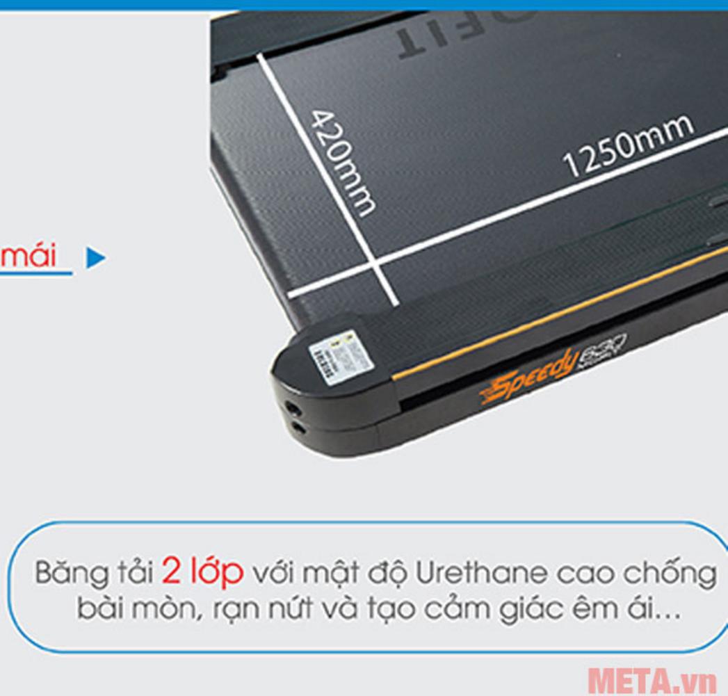 Hệ giảm chấn 8 đệm cao su giảm chấn, bảo vệ đầu gối và giảm tiếng ồn khi tập tại nhà.