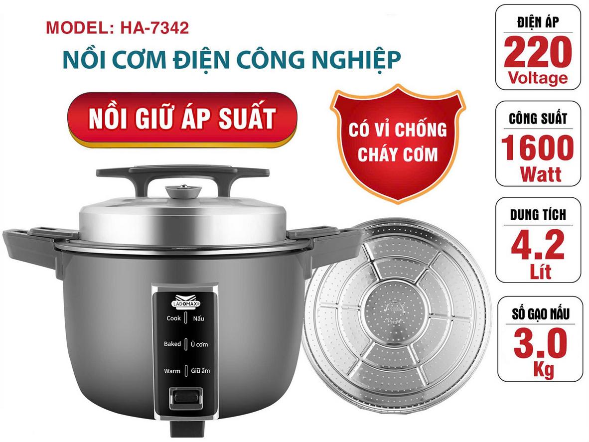 Công nghệ giữ áp suất giúp cơm chín đều