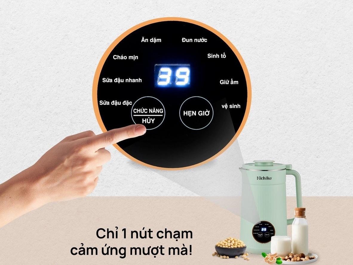 Công suất 800W và dung tích 1 lít — phù hợp cho gia đình 2-4 người