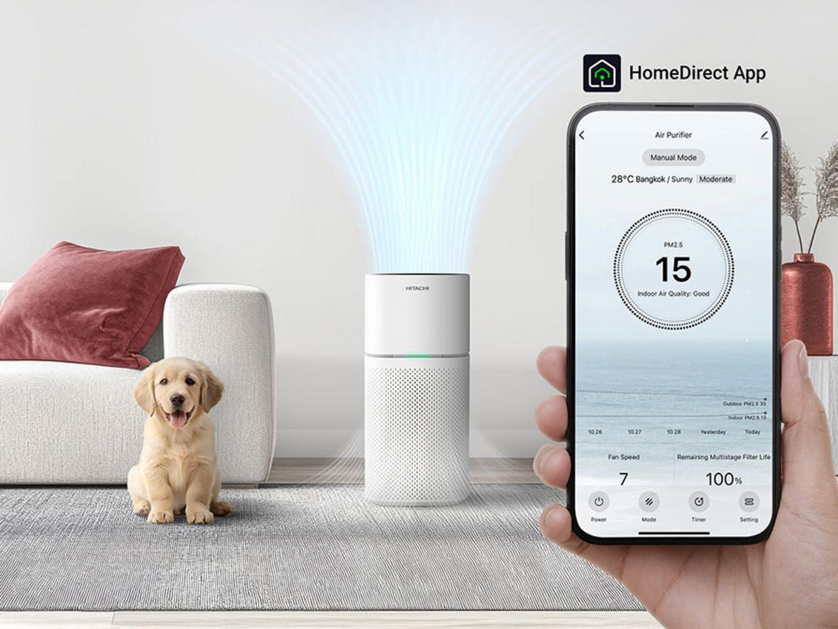 Hút khí 360° giúp làm sạch không khí đồng đều hơn