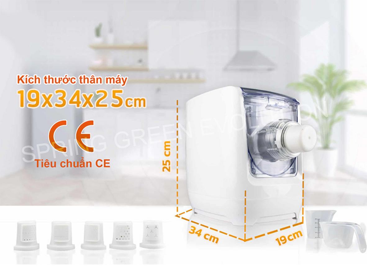 Bề mặt Inox 304 và bộ phận nhựa Food Grade, dễ vệ sinh