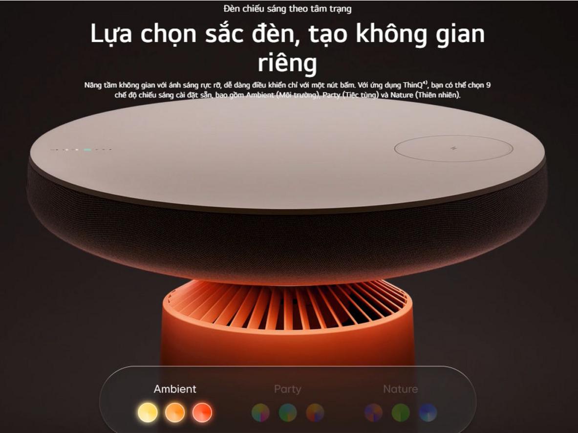 Loa Bluetooth 360° và sạc không dây cho không gian thư giãn