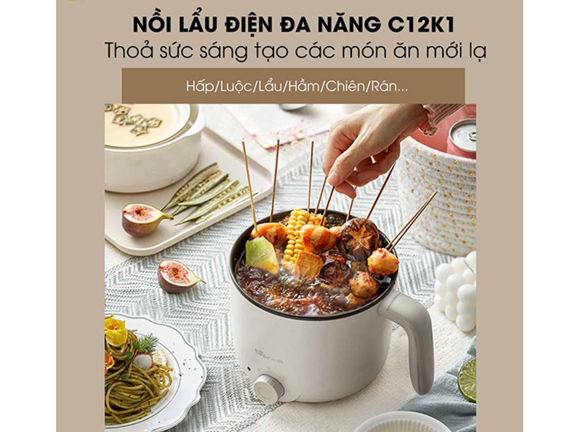 Lòng nồi Inox 304 an toàn, dễ lau rửa
