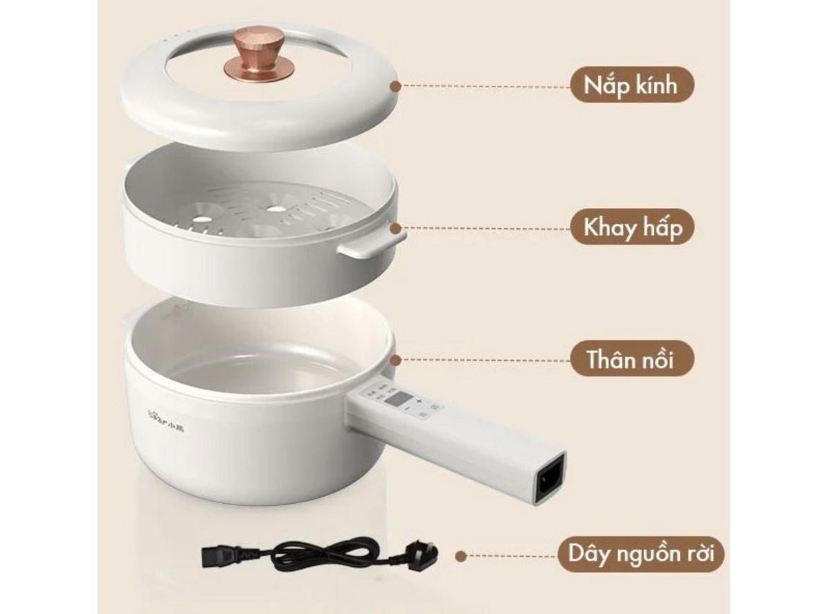 Lòng nồi 5 lớp chống dính: dễ vệ sinh và bền
