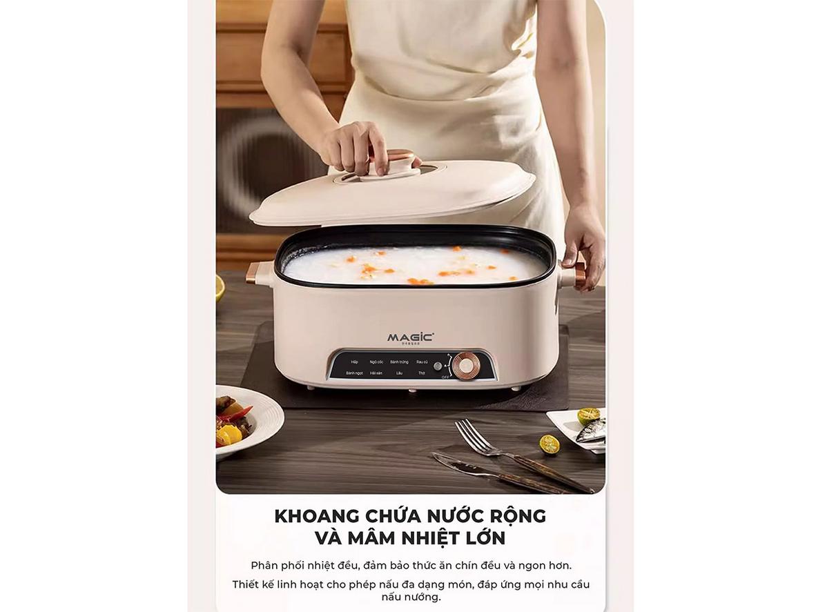 Lòng nồi ceramic — an toàn, dễ vệ sinh