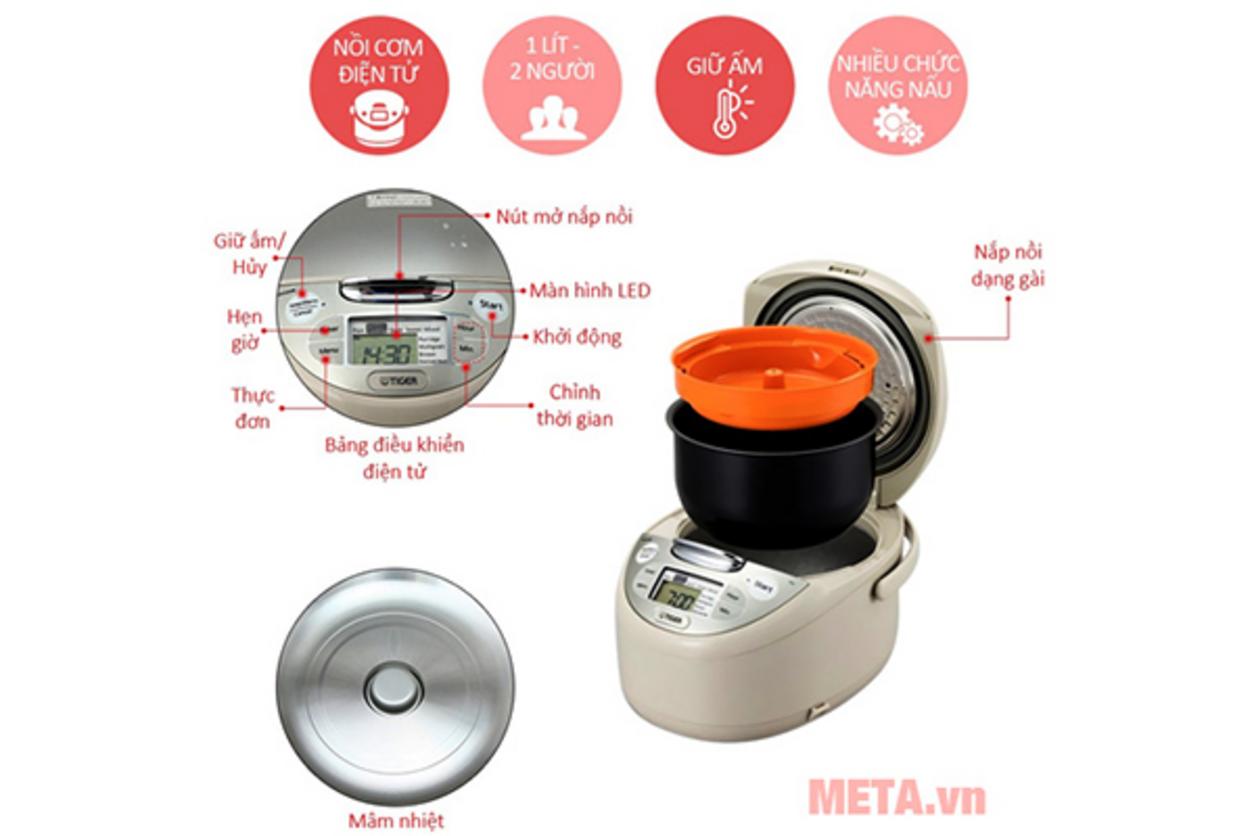 Lòng nồi dày 1.5mm, phủ chống dính