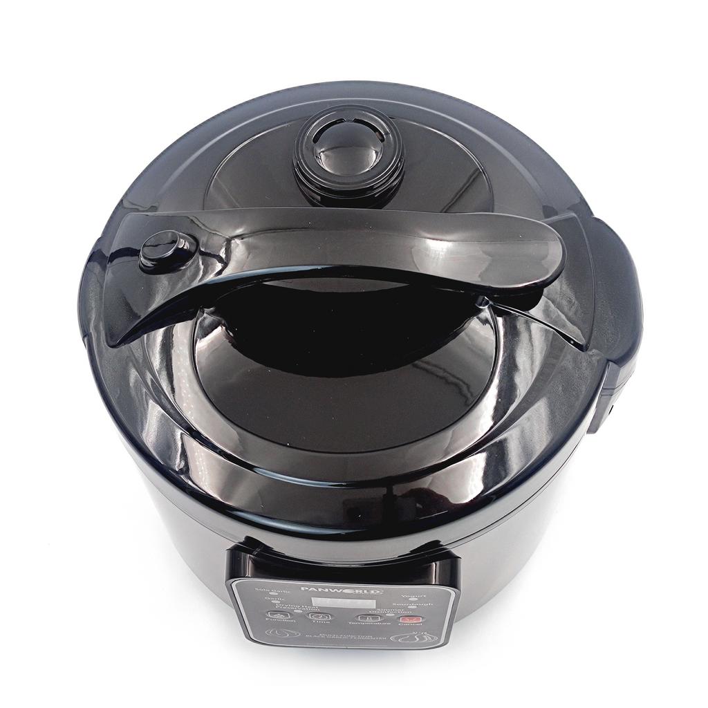 Lòng nồi phủ men & khay inox 2 tầng