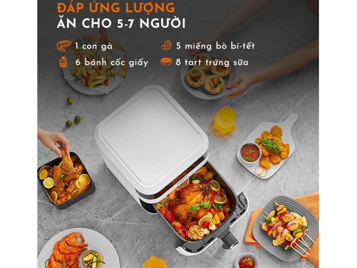 Lòng nồi thép không gỉ và lớp chống dính dễ vệ sinh