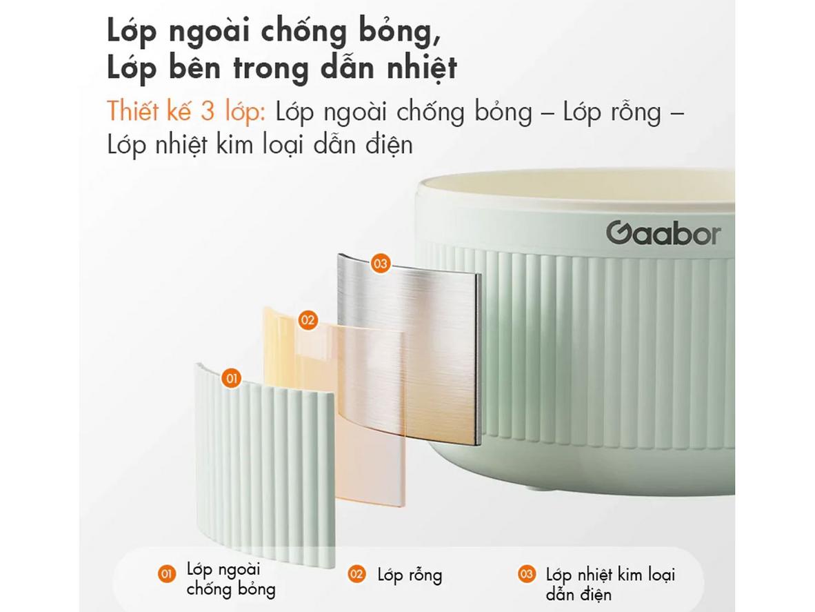 Lòng nồi vân đá: chống dính, dễ vệ sinh