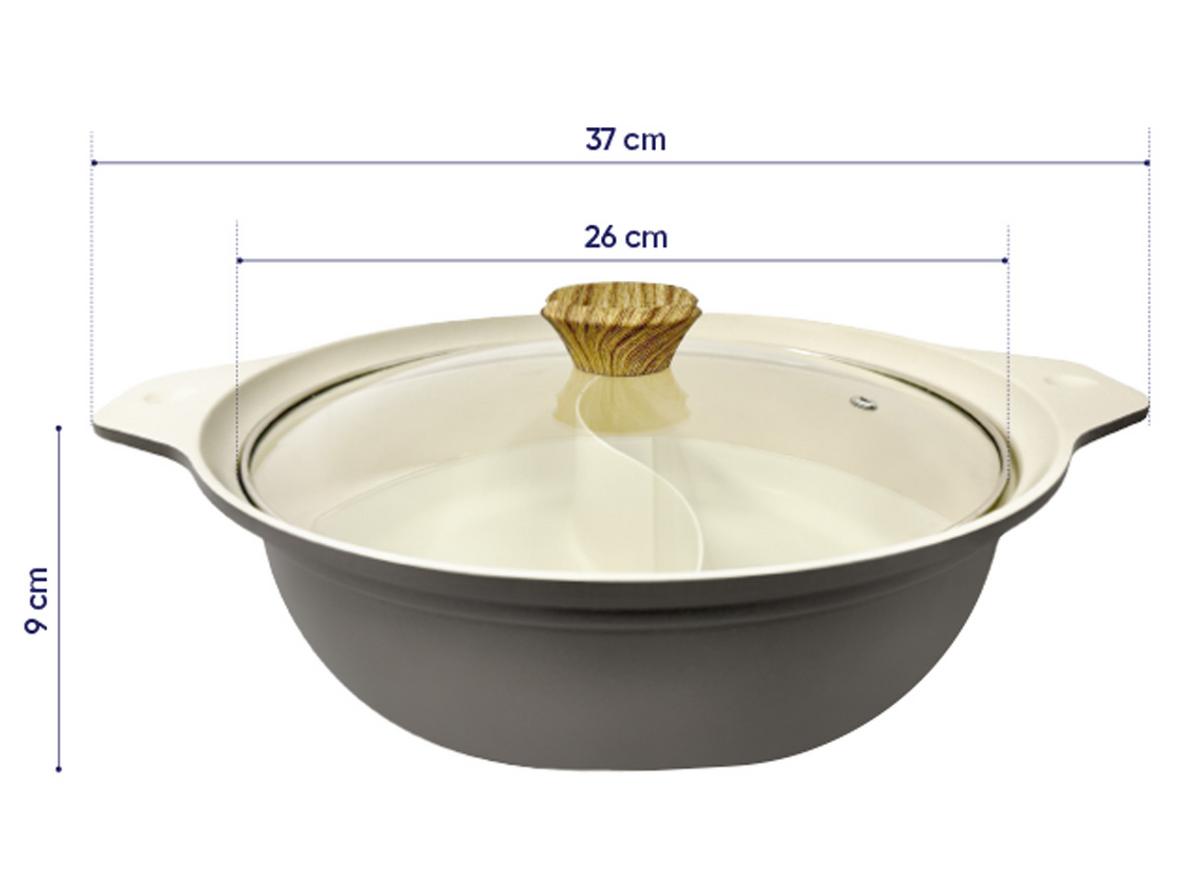 Lớp chống dính PTFE 2 lớp giúp nấu ít dầu và vệ sinh nhanh.