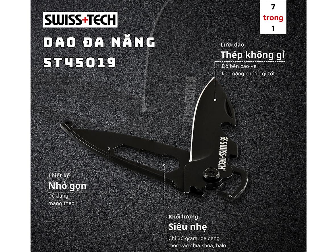Lưỡi dao gập bằng thép không gỉ, hoàn thiện black coated.
