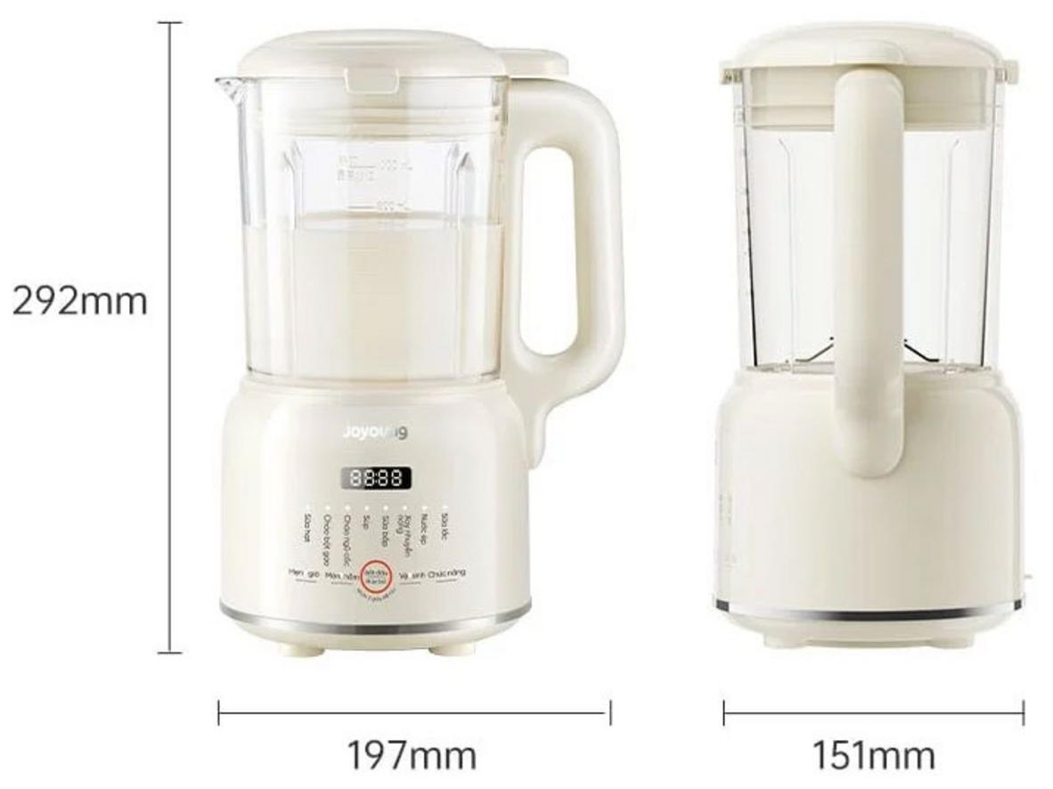Lưỡi dao 8 cánh xay mịn, không cần lọc bã.