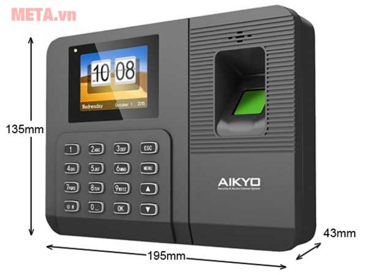 Lưu trữ lớn cho doanh nghiệp vừa & nhỏ - Aikyo X958C (Hình minh hoạ) - Ảnh close-up vân tay và danh sách nhân viên trên màn hình TFT)