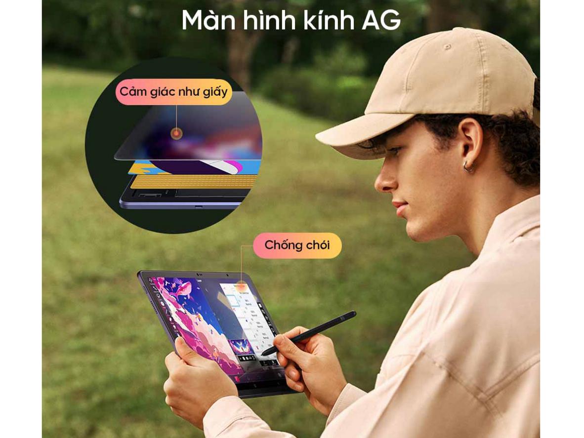 Màn X‑Paper 12.2" với phủ AG cho cảm giác giấy và màu chuẩn