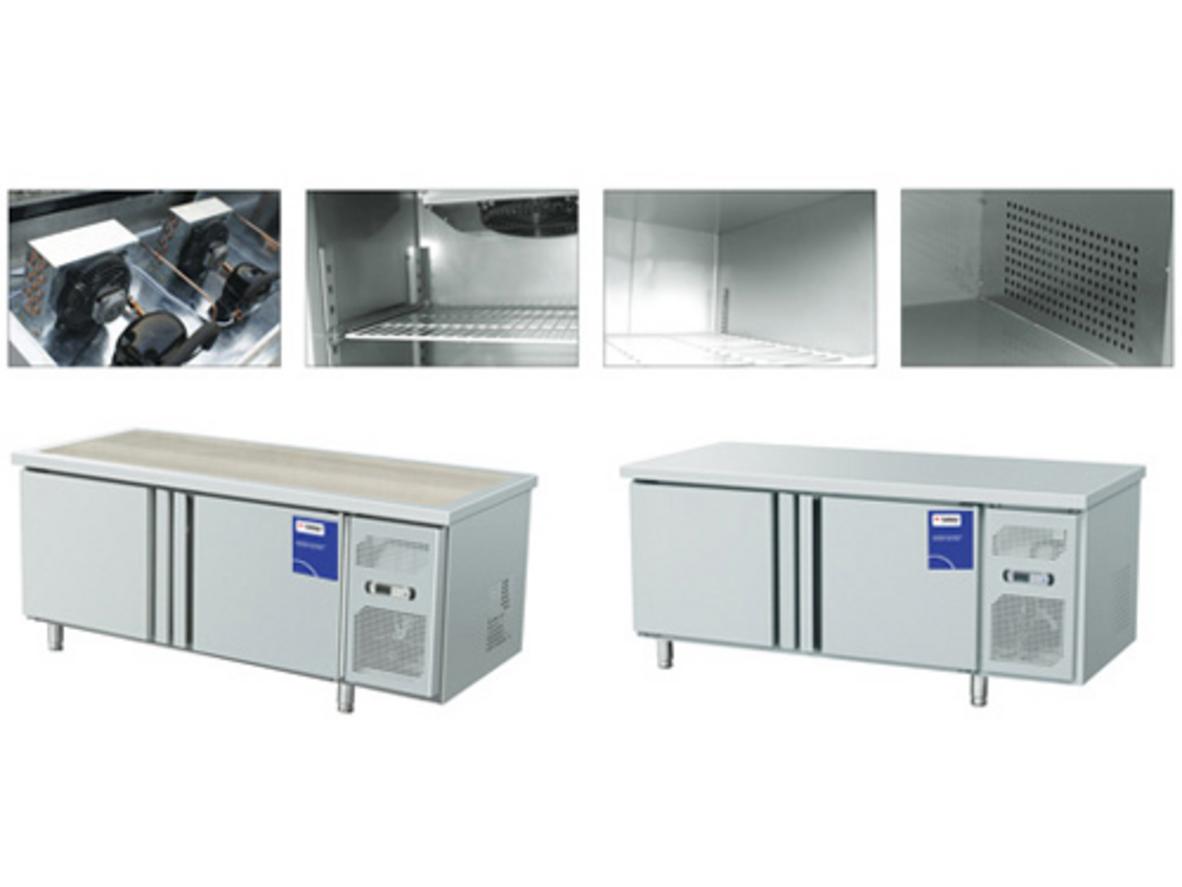 Mặt bàn inox chịu lực, dễ vệ sinh