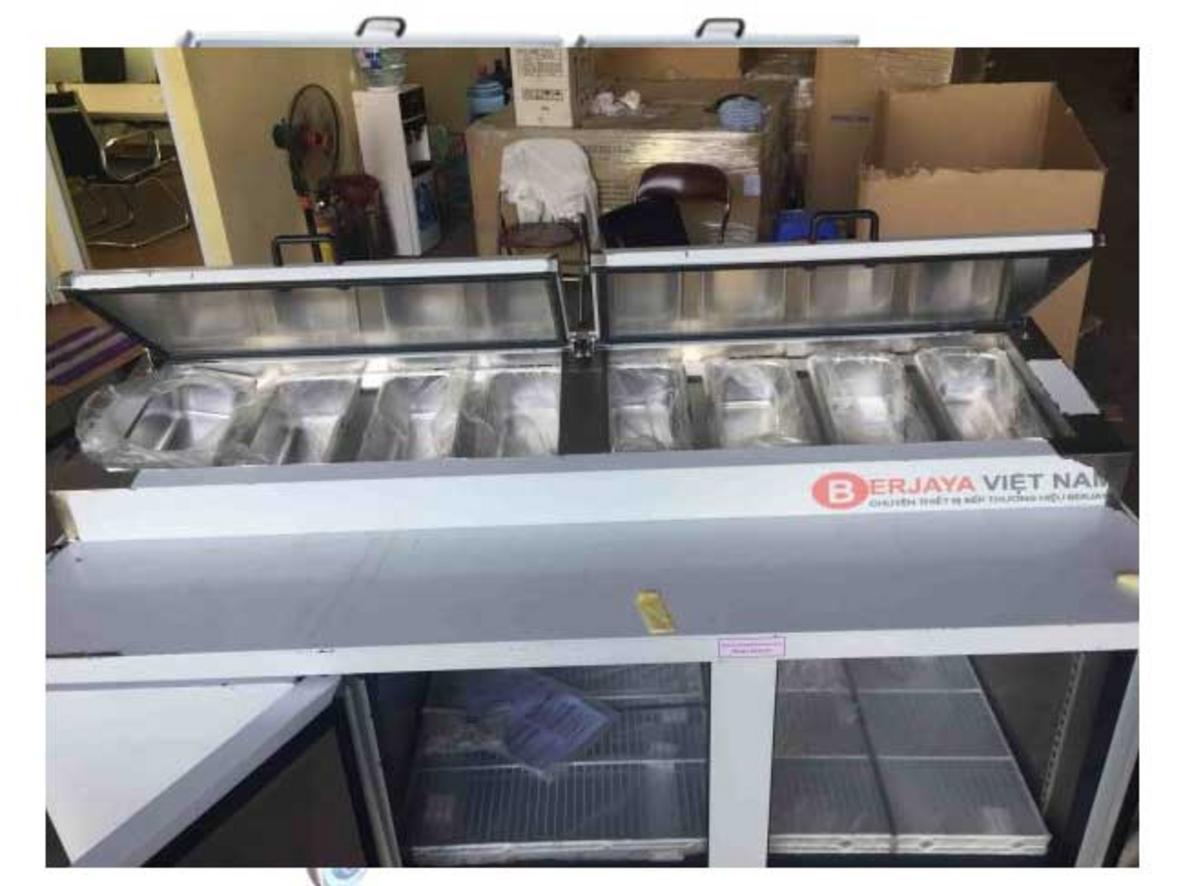 Mặt topping 8 khay GN 1/3 cho phục vụ nhanh tại quầy