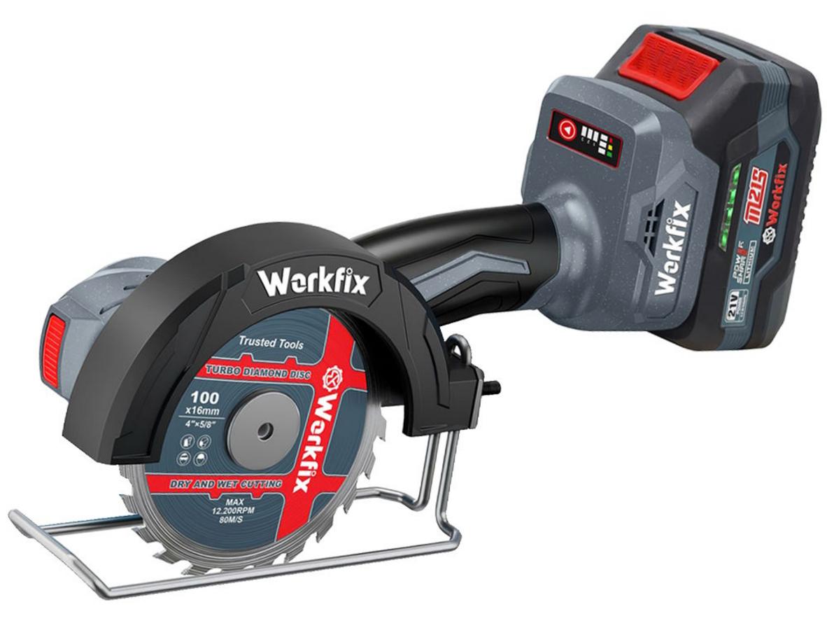 Máy cắt mini dùng pin Workfix WF-AG100MN (1 pin, 1 sạc)