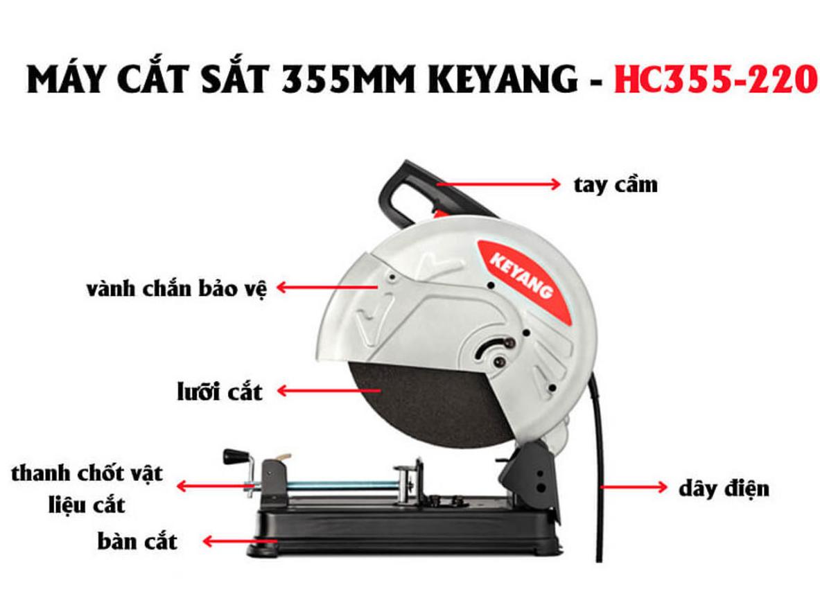 Tổng quan Máy cắt sắt 355mm Keyang HC355-220