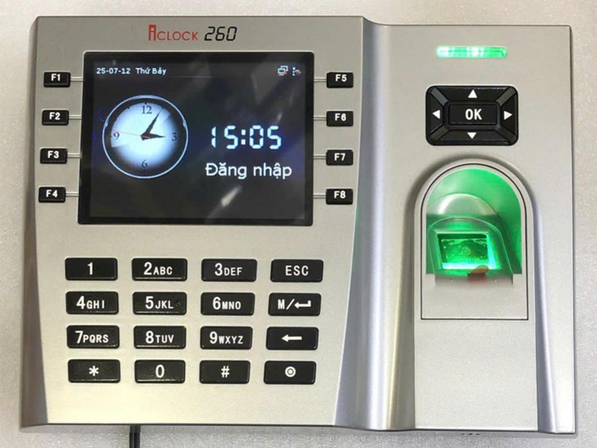 Tổng quan Máy chấm công vân tay, thẻ ZKTeco ICLOCK 260