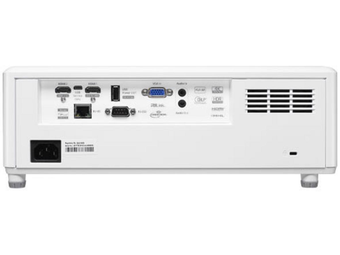 Hình minh họa các tư thế lắp đặt: treo trần, để bàn, chiếu chân dung và xoay 360°.