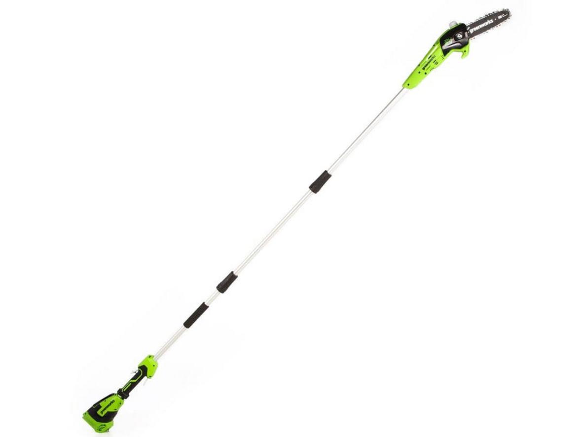 Tổng quan Máy cưa cắt cành tầm cao dùng pin Greenworks 24V PS24B00 (Chưa pin, sạc)
