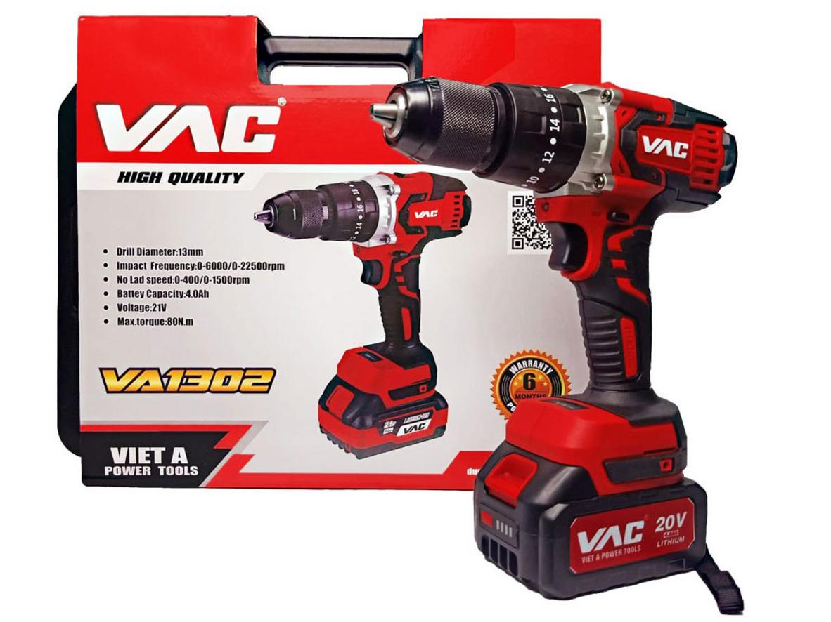 Tổng quan Máy khoan pin VAC VA1302 (13mm, 21V)