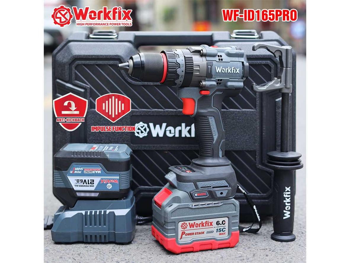 Tổng quan Máy khoan pin Workfix WF-ID165PRO