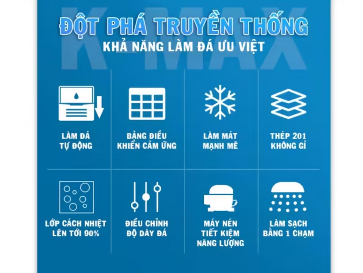 Tổng quan Máy làm đá K-Max QH500 (200 kg/ngày)