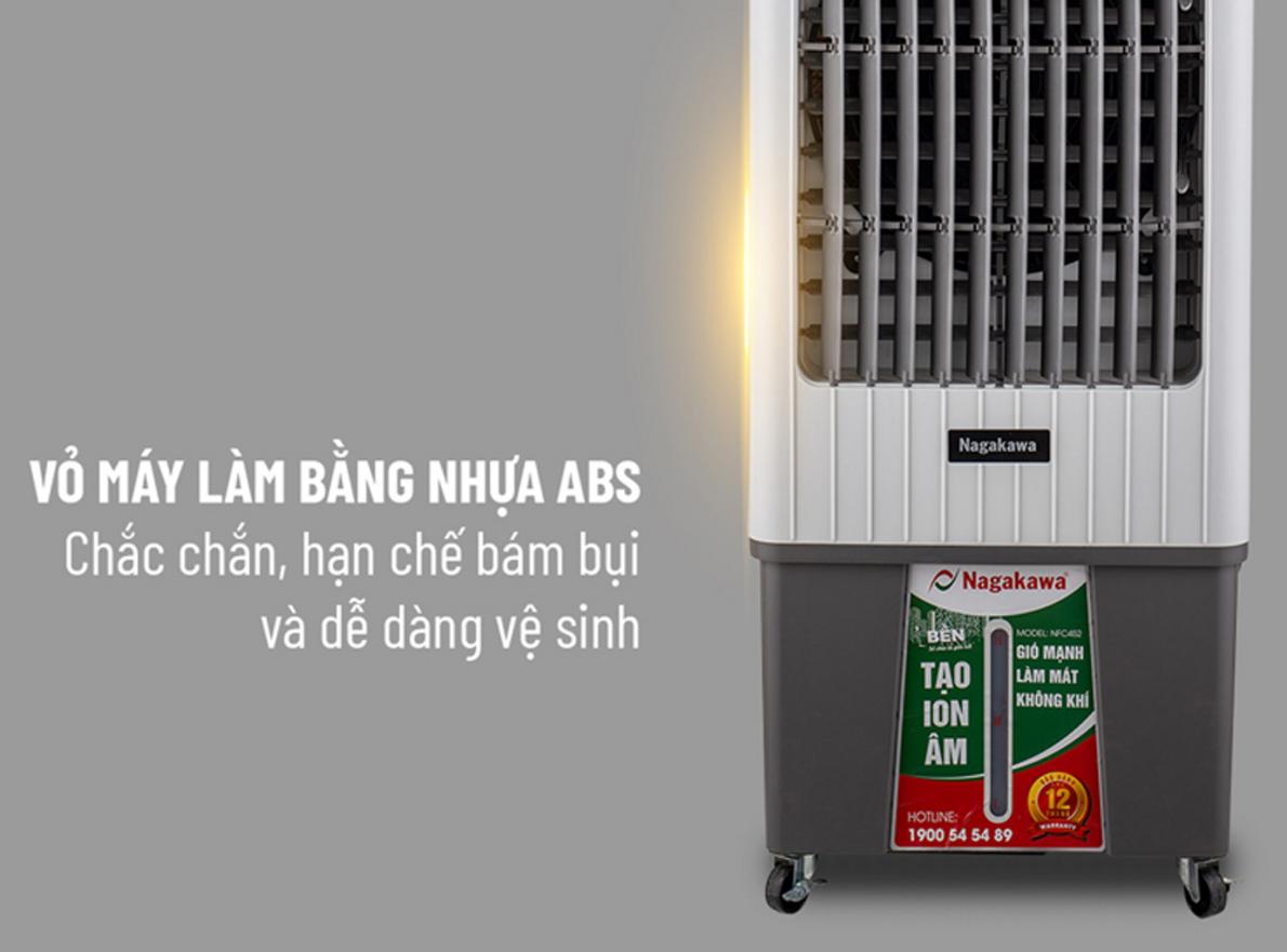 Bình nước 45 lít cho thời gian làm mát dài.