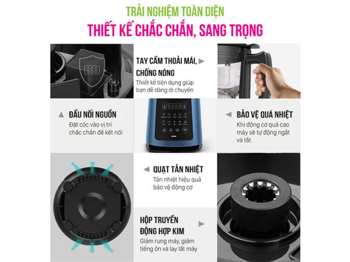 Tổng quan Máy xay nấu và làm sữa hạt đa năng Roler RB-4157A (Kèm vỉ hấp và lưới lọc)