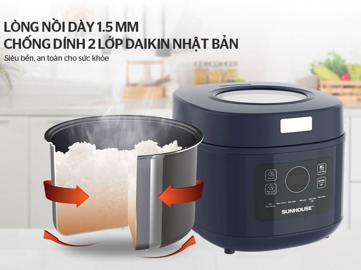 Nắp kính chịu nhiệt và phụ kiện đầy đủ