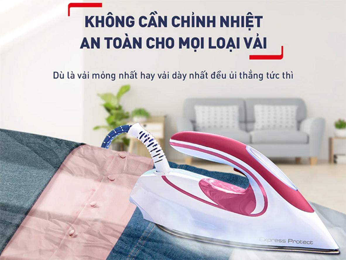 No-Setting: ủi an toàn cho mọi loại vải