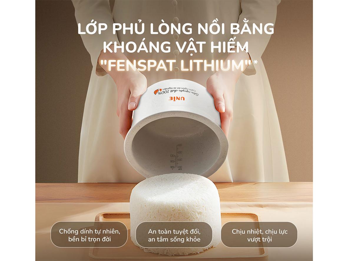 Tổng quan Nồi cơm điện lòng gốm Unie URC818