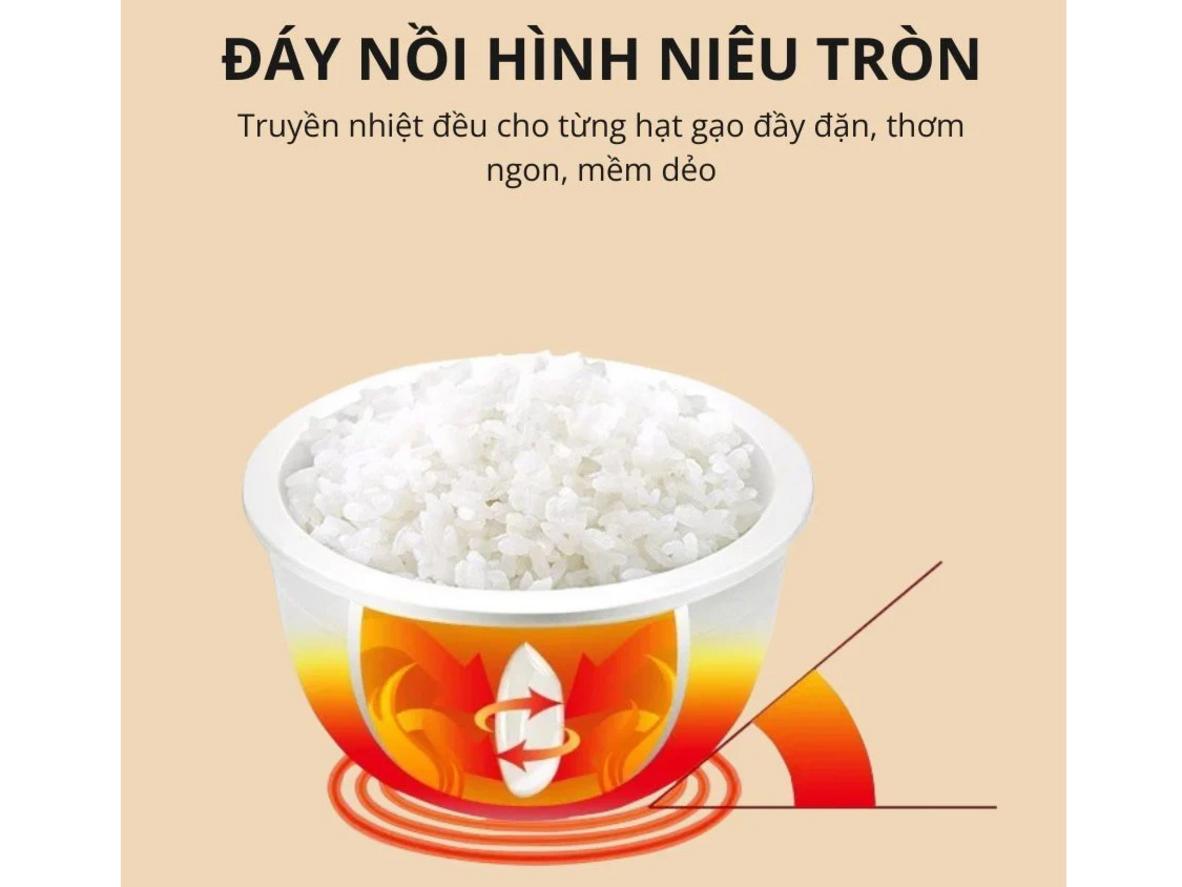 Tổng quan Nồi cơm điện lòng sứ dưỡng sinh 1.2 lít Mishio MK381