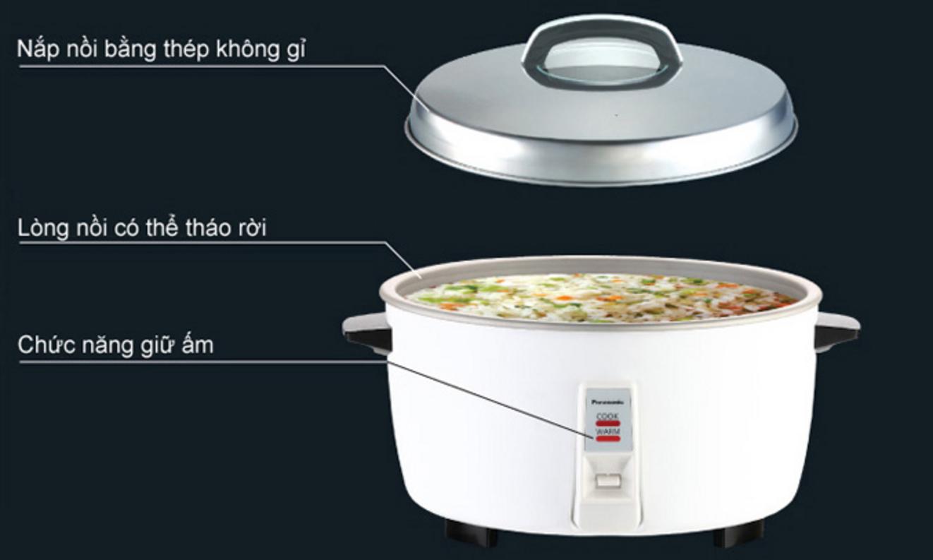 Dung tích 3.2 lít — nấu 5–17 cốc