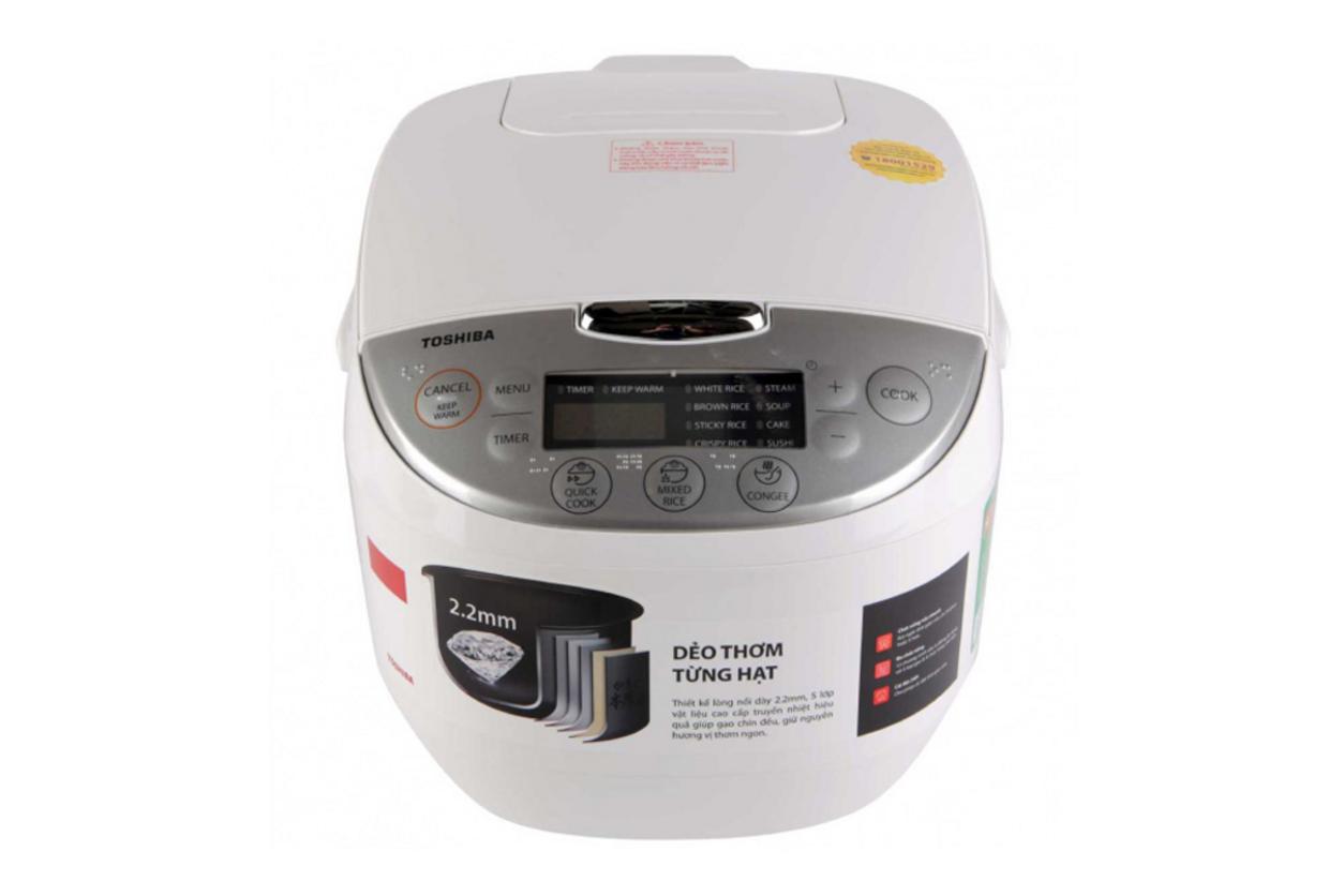Tổng quan Nồi cơm điện tử Toshiba 1 lít RC-10DH2PV (W)