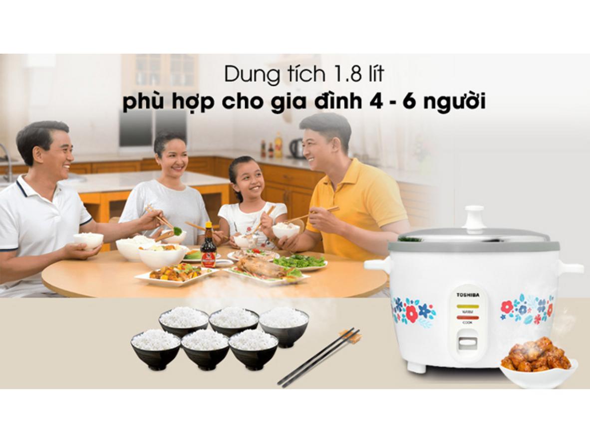 Tổng quan Nồi cơm nắp rời Toshiba RC-18MH2PV(F) 1.8 lít