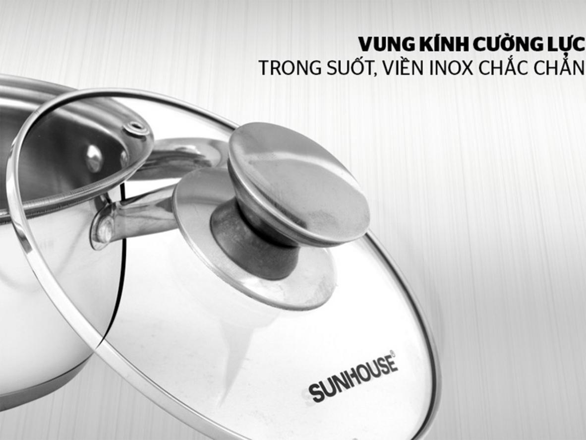 Tổng quan Nồi Inox 3 đáy Sunhouse SH22116