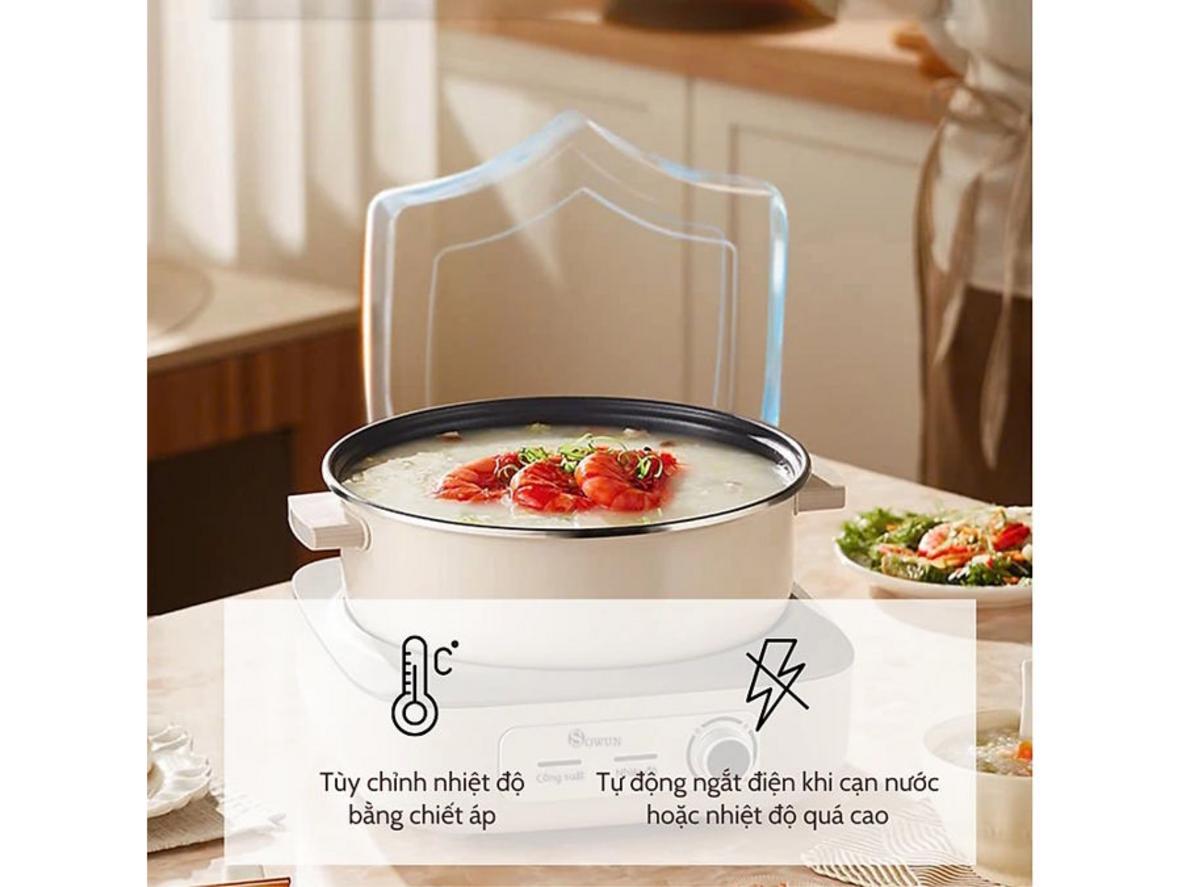 Dung tích 5 lít phù hợp cho bữa 4–6 người.