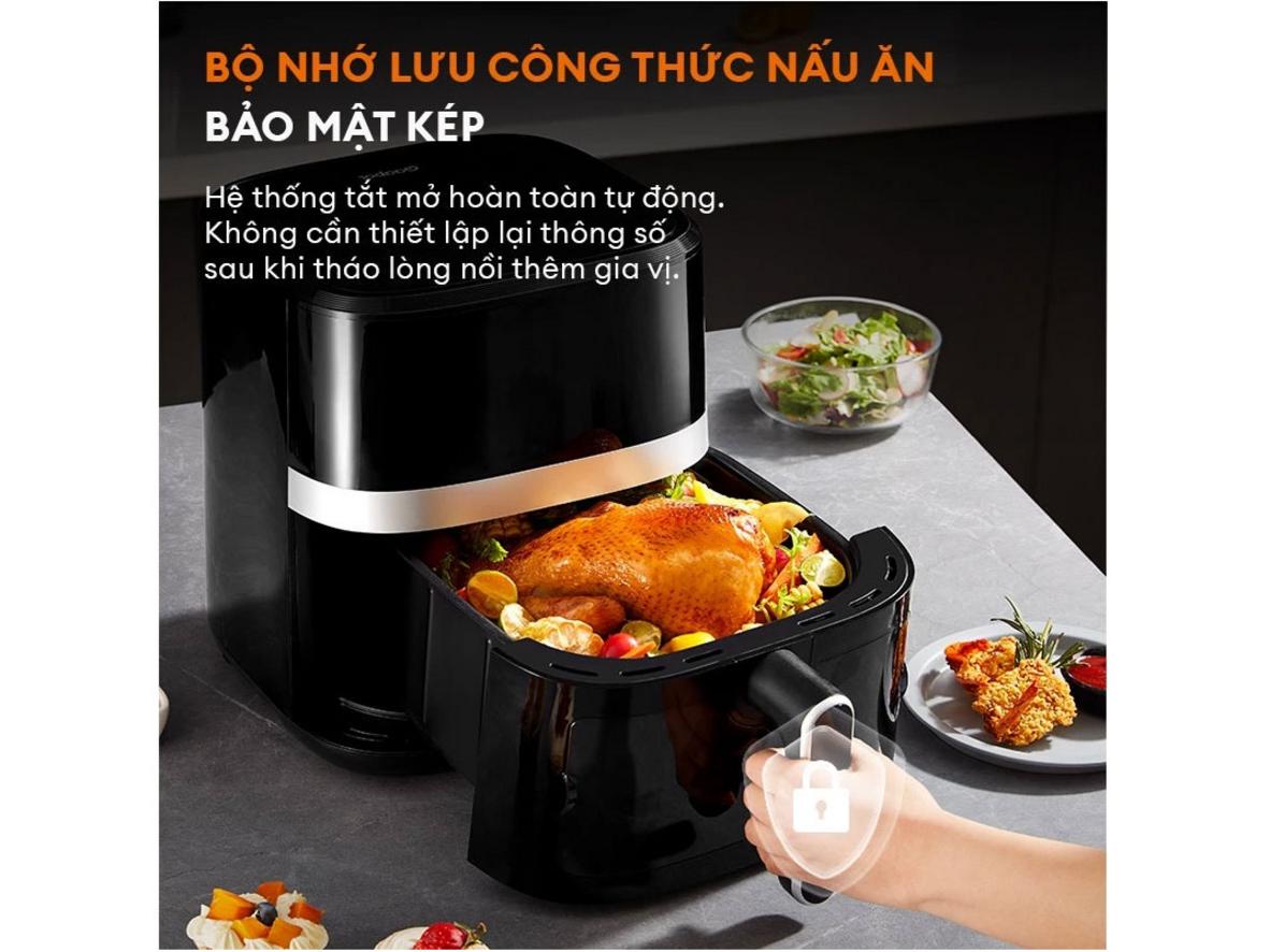 Công nghệ Rapid Air 360° giúp thực phẩm chín đều và giòn