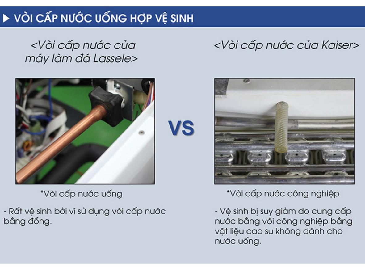 Sản lượng 113–126 kg/24h và thùng chứa 42 kg