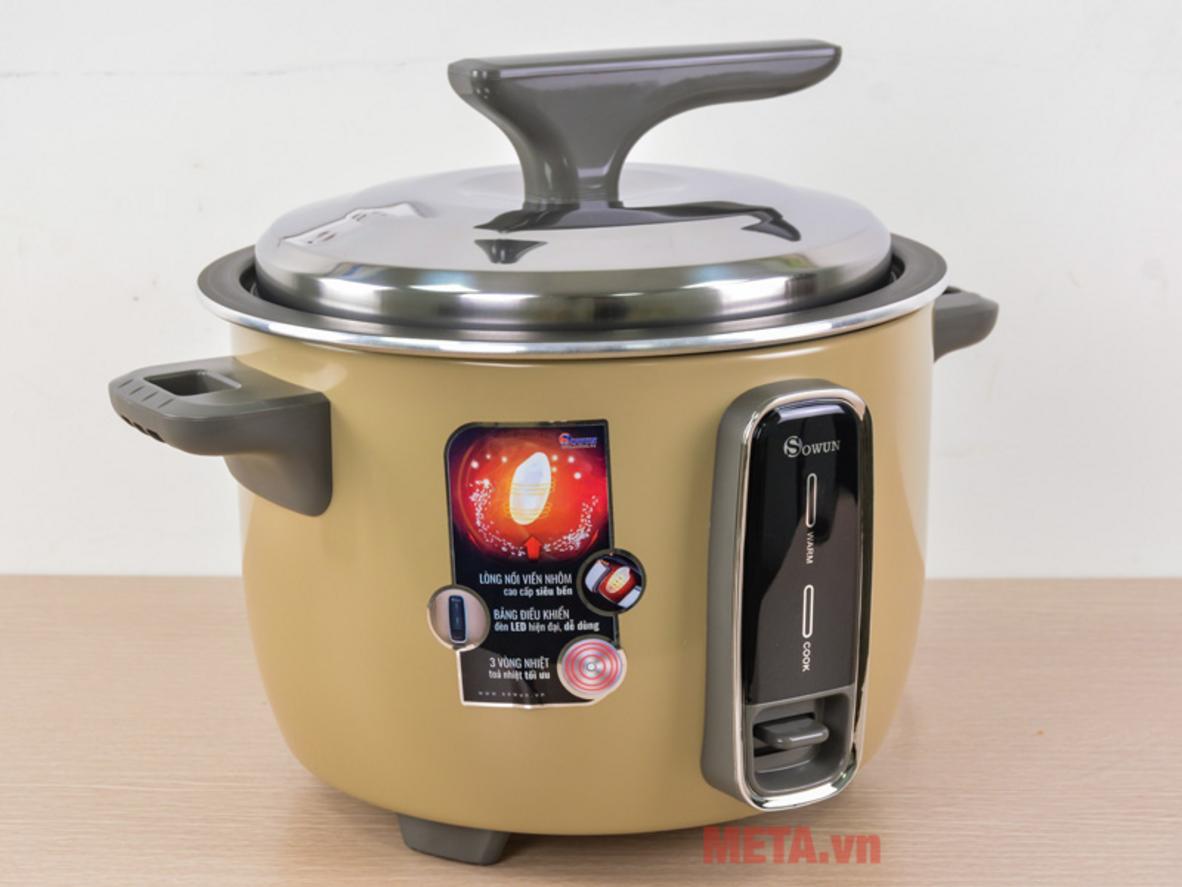 Dung tích 3.6L nấu được 1.5-1.8kg gạo.