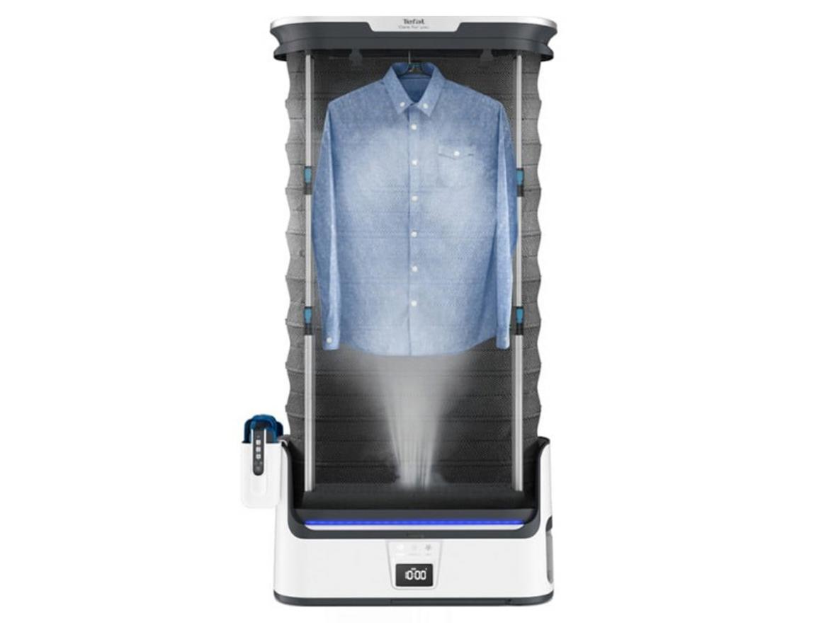 Steam I‑Blue tạo hơi nước tự nhiên, an toàn cho mọi loại vải (lụa/len/vest).